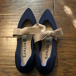 Rothys blue 9.5 tied Mary Jane’s never worn
